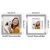 Americanflat 8x8 Picture Frame in Silver - Displays 4x4 With Mat and 8x8 Without Mat - Composite Wood with Shatter Resistant Glass  and Tabletop - image 2 of 4