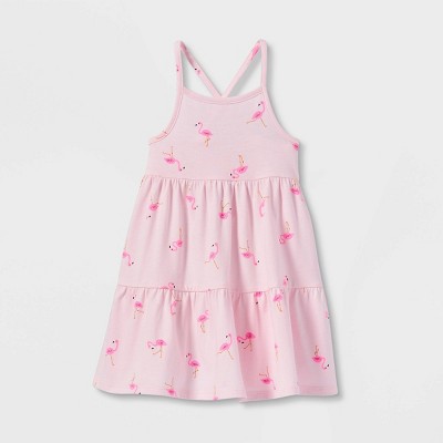 Toddler Girls' Tiered Knit Tank Dress - Cat & Jack™ Light Pink 18M