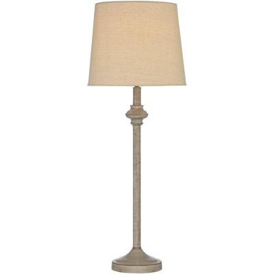 Carter Beige Metal and Cream Fabric 3-Piece Lamp Set