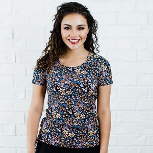 Calypsa Women's UPF 50+ Short Sleeve Adele Swim Top - 1 of 4