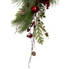 Northlight Frosted Berries and Pine Cones Artificial Christmas Teardrop Swag - 30" - Unlit - 3 of 4