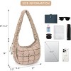 CLUCI Puffer Tote Bag for Women, Large Lightweight Quilted Carryall, Paddin Puffy Crossbody Purse Soft Hobo Shoulder Handbags - 3 of 3