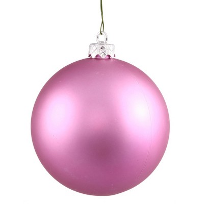 Vickerman 2.75" Matte Drilled Shatterproof Christmas Ball Ornament - Pink