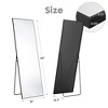 Infurnic Full Length Mirrors Wall Mirror with Stand Aluminum Alloy Thin Frame for Living Room, Clothing Shop, Corridor Decor, Black, 20"*0.5"*63" - 3 of 4