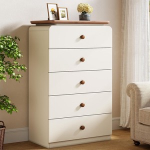 Lantine 5 Drawers Cabinet for Bedroom, 45 Inches Wooden Storage Cabinet for Living Room, Office, Entryway - 1 of 4
