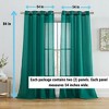 HLC.ME Semi Sheer Voile Light Filtering Transparent Window Curtain Grommet Panels - Set of 2 - 2 of 4