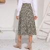 EXLURA Womens High Waist Polka Dot Pleated Skirt Midi Swing Skirt with Pockets - 3 of 4
