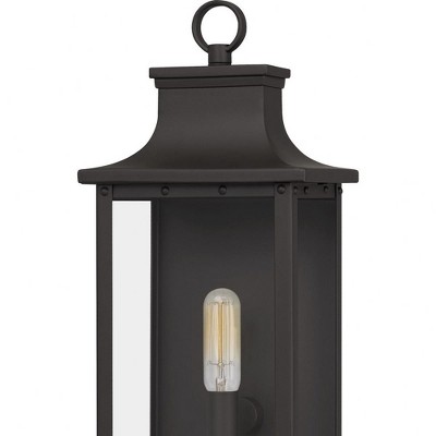 Abernathy 15.5" Bronze Outdoor Wall Lantern with Clear Glass