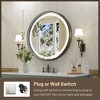 Keonjinn Metal Framed LED Round Frontlit Bathroom Vanity Wall Mirror, 3 Color Temperatures Dimmable, Anti-Fog - 2 of 4