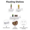 SEVOBAL Decorative Bookshelf Floating Shelves Wall Mounted Wood Shelves Hanging Shelf Decor Storage Book Shelf, Black, 17.72"*4.92"*1.97" - 4 of 4
