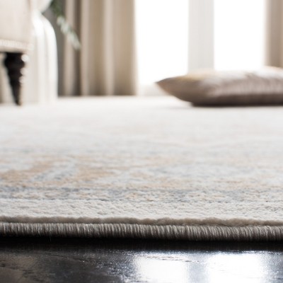 Elegant Isabella 47" Hand-Knotted Round Area Rug in Soft Grey