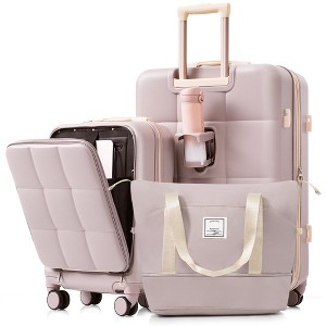 YONWAY 3 Piece Luggage Set, with TSA Lock & Spinner Wheels Luggage Set, Expandable, with Travel Bag - 1 of 4