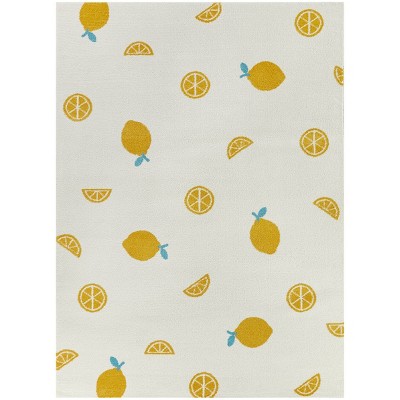 Image of 5'3"x7' Lemons Kids' Rugs White - Balta Rugs
