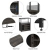36 Inch Tall Bar Cabinet, Adjustable Shelves Wine Rack Table with Removable Wine Rack and Mesh Door - 4 of 4