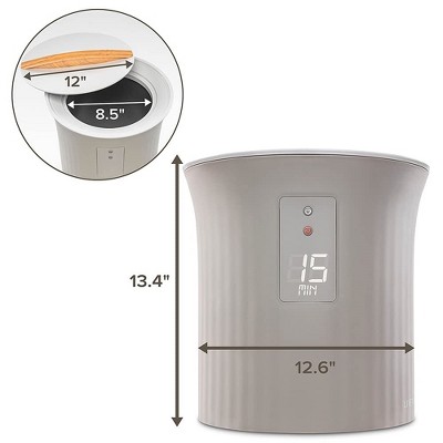 LiveFine Gray Electric Towel Warmer with LCD Display