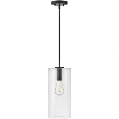 Lark Lane Polished Nickel 1-Light Clear Glass Pendant