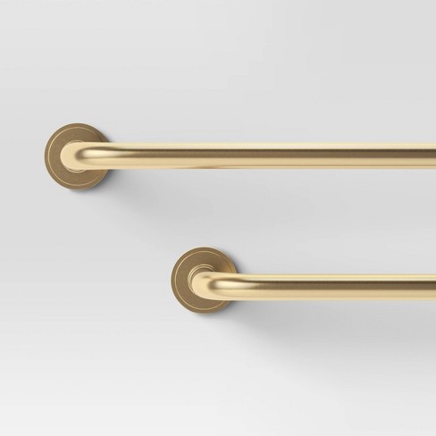 36-66 Blackout Rounded Curtain Rod Brass - Threshold™ : Target