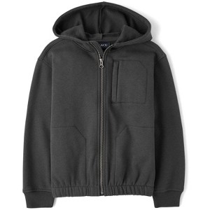 The Children's Place Boys Long Sleeve Premium Fleece Utility Zip Up Sweatshirt - 1 of 4