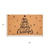 HomeRoots 24" X 36" Brown And Black Christmas Outdoor Coir Door Mat - 3 of 4