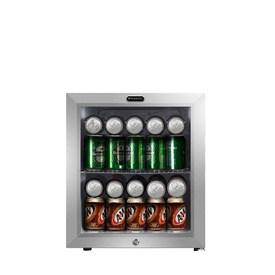 Whynter BR-062WS 62 Can Freestanding Beverage Refrigerator cooler With Lock Stainless Steel