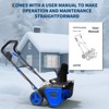 Coucheta 2X20v Electric Snow Blower Cordless - Brushless Motor Snow Thrower, Long-Range 180° Rotating Chute, User-Friendly Design & Safe Operation - 2 of 4