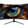 XGaming 27 inch Curved Gaming Monitor 2K 165Hz 1440P +Large Mouse Pad RGB LED+ Wireless Ergonomic Mouse - 2 of 4