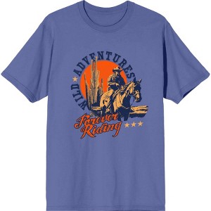 Cowboy "Wild Adventures" Adult Crew Neck Short Sleeve Tee - 1 of 3