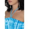 LA LEELA Women's House Daily Routine Evening Wear Boho A line Smocked Dresses Evening Long Tube Top Slit Maxi Dress for Women - 3 of 4