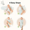 3pk Soothe Wren Swaddle Sleep Sacks, Organic Newborn Swaddles Wrap 0-3 Months, Soft Baby Wearable Blanket - 4 of 4