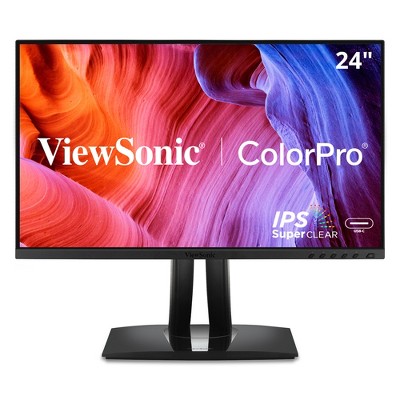 ViewSonic VP2456A 24 Inch 1080p IPS Monitor with Advanced Ergonomics, ColorPro 100% sRGB Rec 709, Pantone Validated, 14-bit 3D LUT, 120Hz, USB, HDMI,