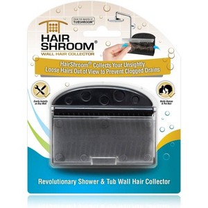 HairShroom Reusable Shower & Bathtub Wall Hair Catcher Hair Grabber Snare - 1 of 4