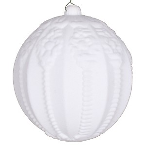 Vickerman Flocked Embossed Ball Ornament - 1 of 2