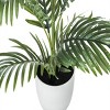 Syemin Artificial Plants Artificial 28" Tall Palm Tree Home Decor Fake Plant Faux Plants Indoor Outdoor Fall Decoration, Green, 26"*24"*27.5" - 3 of 4