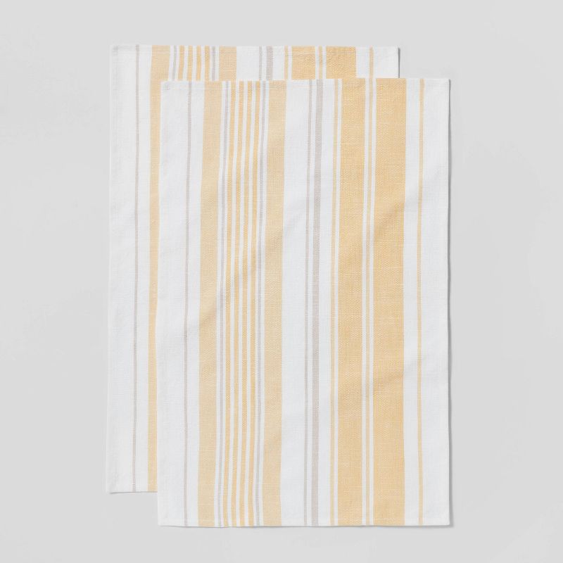 2pk Cotton Flat Weave Striped Kitchen Towels - Threshold™, 3 of 4
