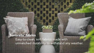 Sunbrella Gateway Mist Lumbar Throw Pillows - Thumbnail 2