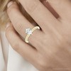 Pompeii3 1/2 Ct Oval Solitaire Diamond Engagement Ring Lab Created White or Yellow Gold - 3 of 4