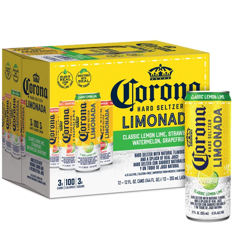 Corona Hard Seltzer Limonada Variety Pack - 12pk/12 fl oz Slim Cans, 1 of 11