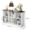 Farmhouse  Cube Bookshelf, Wood Display Cabinet Book Shelves for Bedroom,Living Room,Office - 2 of 4