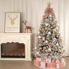 2025 Latest Snow Velvet Pine Needle Slim Christmas Tree – Cool Atmosphere, Metal Stand, Elegant Holiday Decoration for Home and Office - 2 of 2
