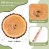 Aoibox 100 Pcs Disposable Wooden Slice Woven Paper Placemats Rustic Charger Place Mat Bulk for Fall Wedding Dinner Party - 2 of 4