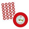 Big Dot of Happiness Fa La Llama - Christmas and Holiday Party Circle Sticker Labels - 24 Count - 2 of 4