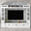 98.4'' Entertainment Center for 80 Inch TV, Modern Wall Unit TV Stand with Glass Doors and Storage Cabinets for Living Room-3irtyhousy - 2 of 4