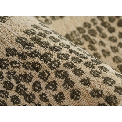 Axel Black and Natural Wool Hand-Tufted Runner Rug