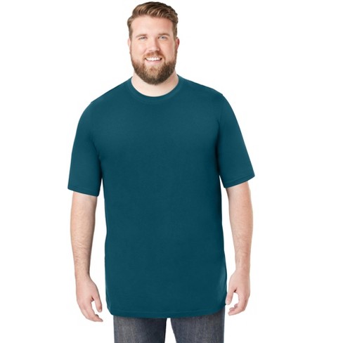 Boulder Creek By Kingsize Men's Big & Tall Heavyweight Jersey Crewneck T- shirt - Xl, Midnight Teal : Target