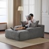 KTMBDW Oversized Chaise Lounge Chair Cozy Cloud Couch, Modern Plush Corduroy Upholstered Sleeper Sofa Daybed with 3 Throw Pillows and Wide Armrest - 3 of 4
