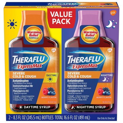 Theraflu ExpressMax Severe Cold & Cough Day/Night Relief Liquid - 16.6 fl oz