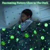 PAVILIA Glow in the Dark Blanket for Girls Boys, Soft Gift Toy Throw for Birthday Christmas Kids Room Decor - 2 of 4
