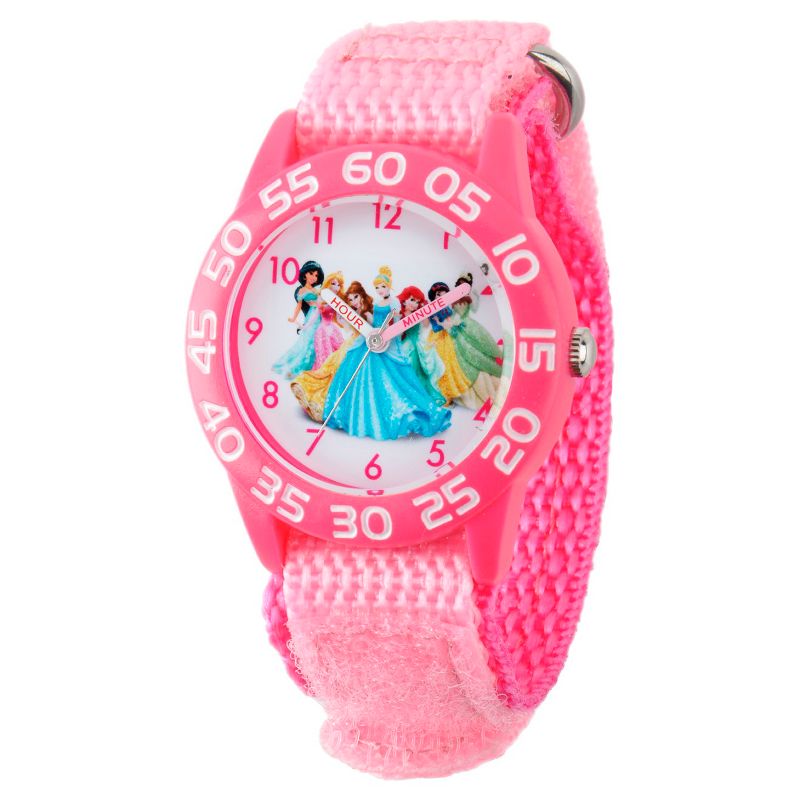 Girls' Disney Princess Plastic Watch - Pink, 1 of 7