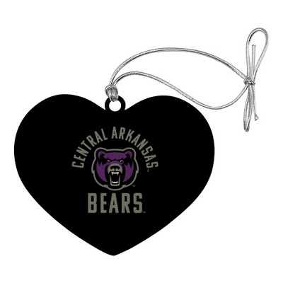 University of Central Arkansas Bears Heart Love Wood Christmas Tree Holiday Ornament