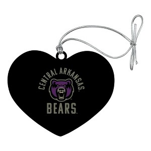 University of Central Arkansas Bears Heart Love Wood Christmas Tree Holiday Ornament - 1 of 3